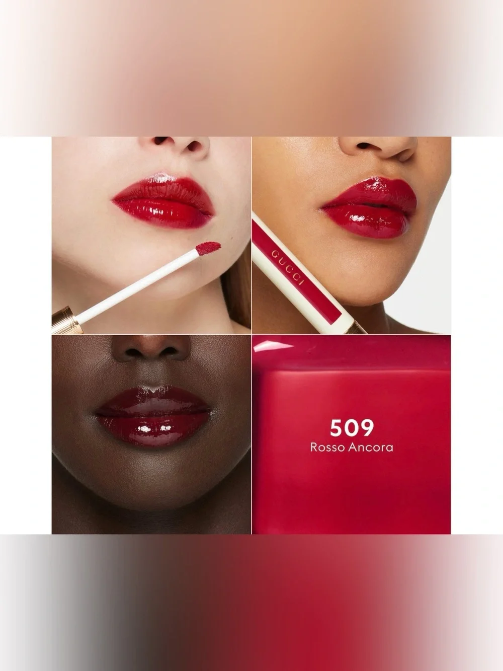 Gucci Oil-In-Water Tint Hydrating Stain in shade 509 “Rossi Ancora” (iconic red)